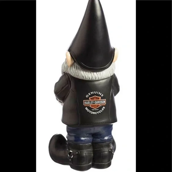 SET of Harley-Davidson® Biker Themed Garden Gnomes 4.5 x 3.5 x 11 inches - Picture 5 of 6